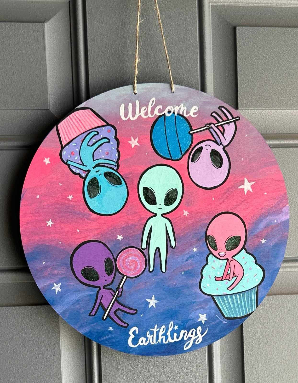 Pastel Alien Doorhanger