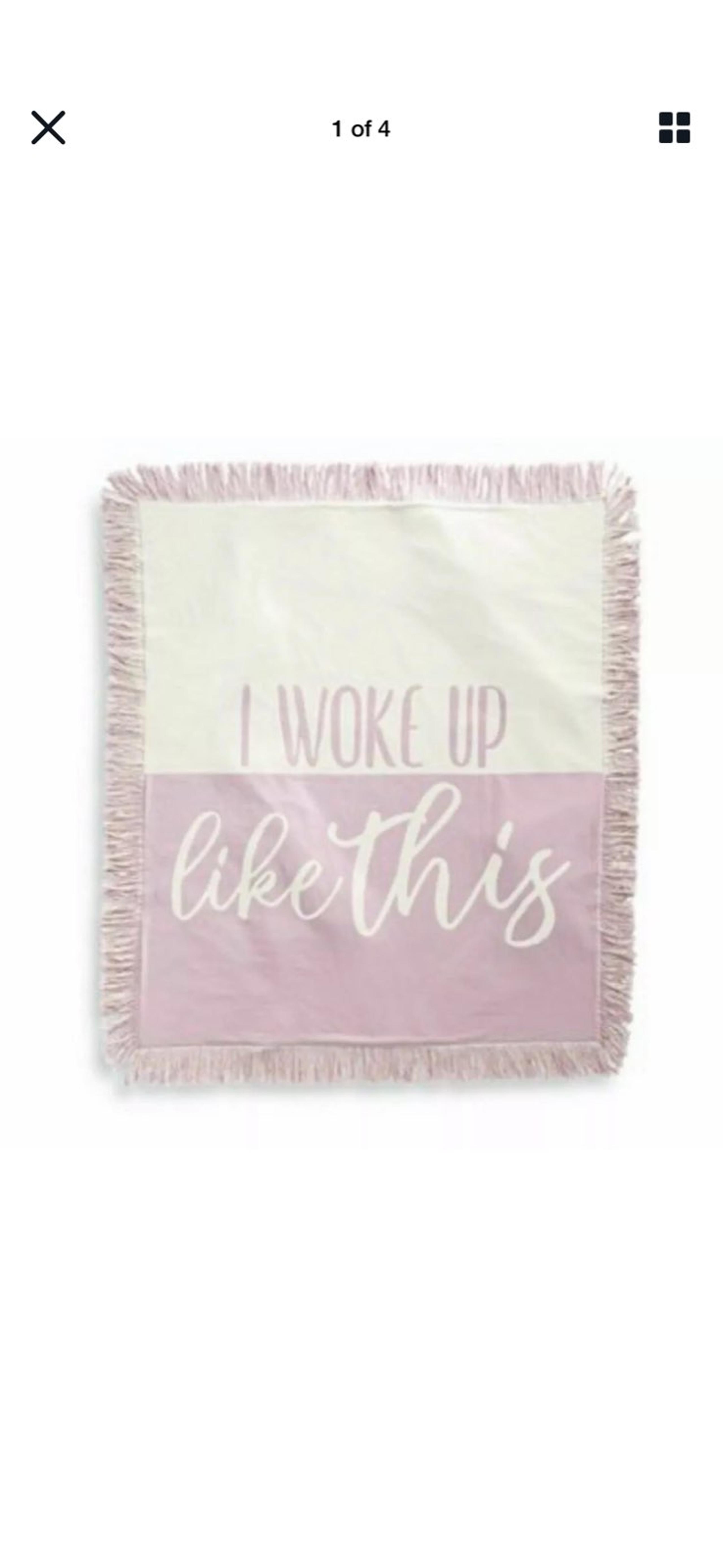 Martha Stewart I WOKE UP LIKE THIS throw