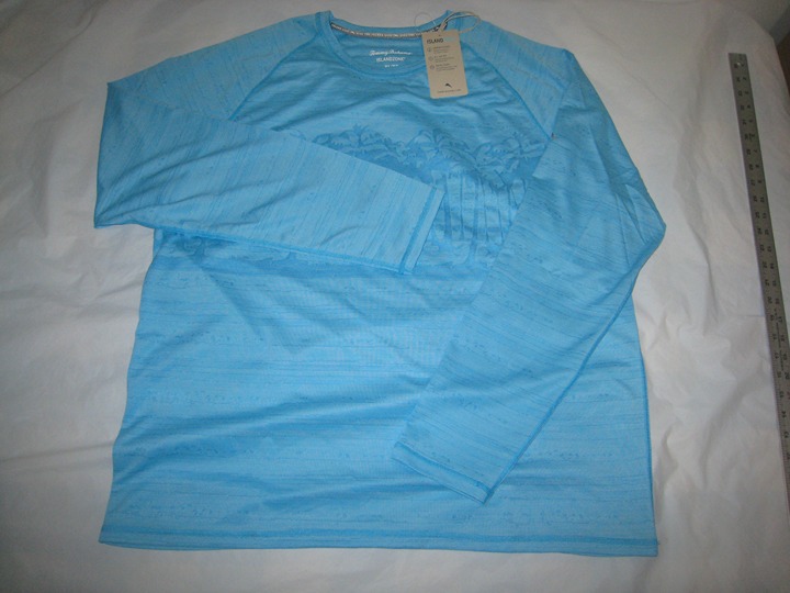 Tommy Bahama Mens Bowtie Blue Palm Boulevard Crew Long Sleeve Shirt 118 XL