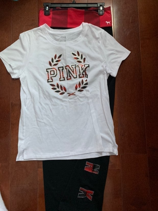 VS PINK BUFFALO PRINT YOGA'S W/MATCH TEE