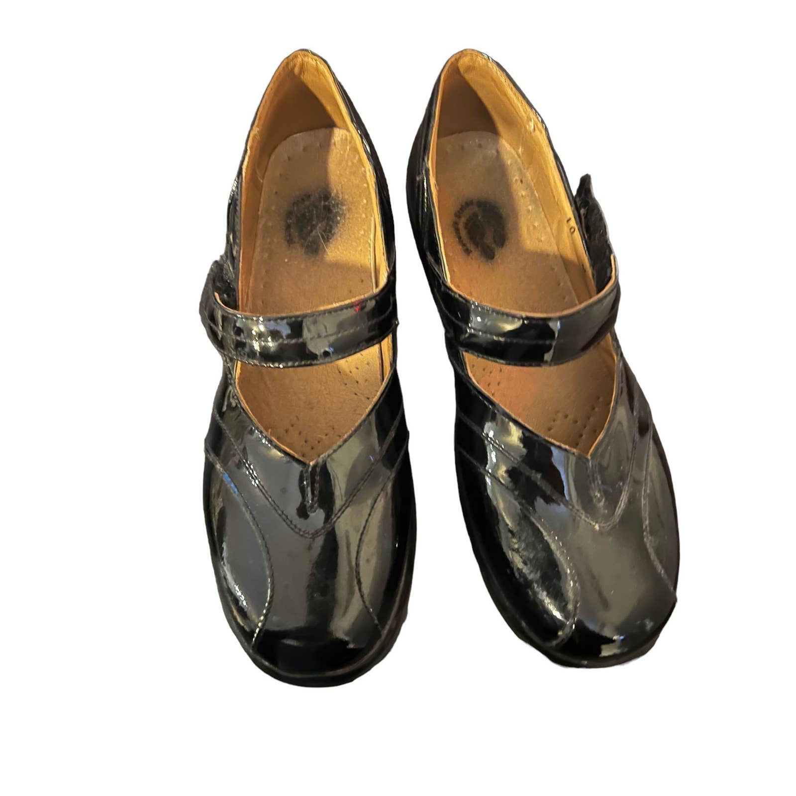 Nature’s Stride Shelby therapeutic black patten leather Mary Jane’s 10