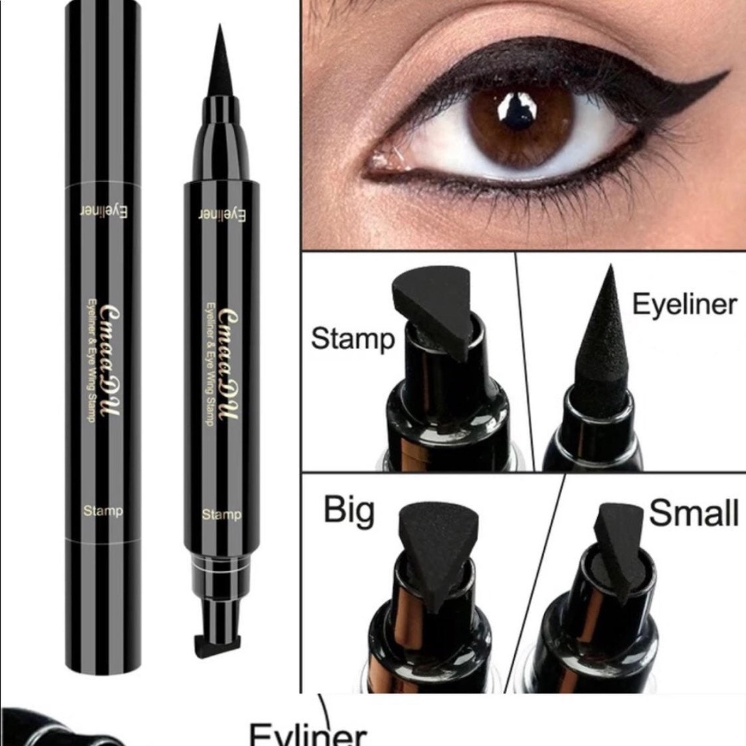 Eyeliner liquid pen sponge stamp waterproof large  stamp black