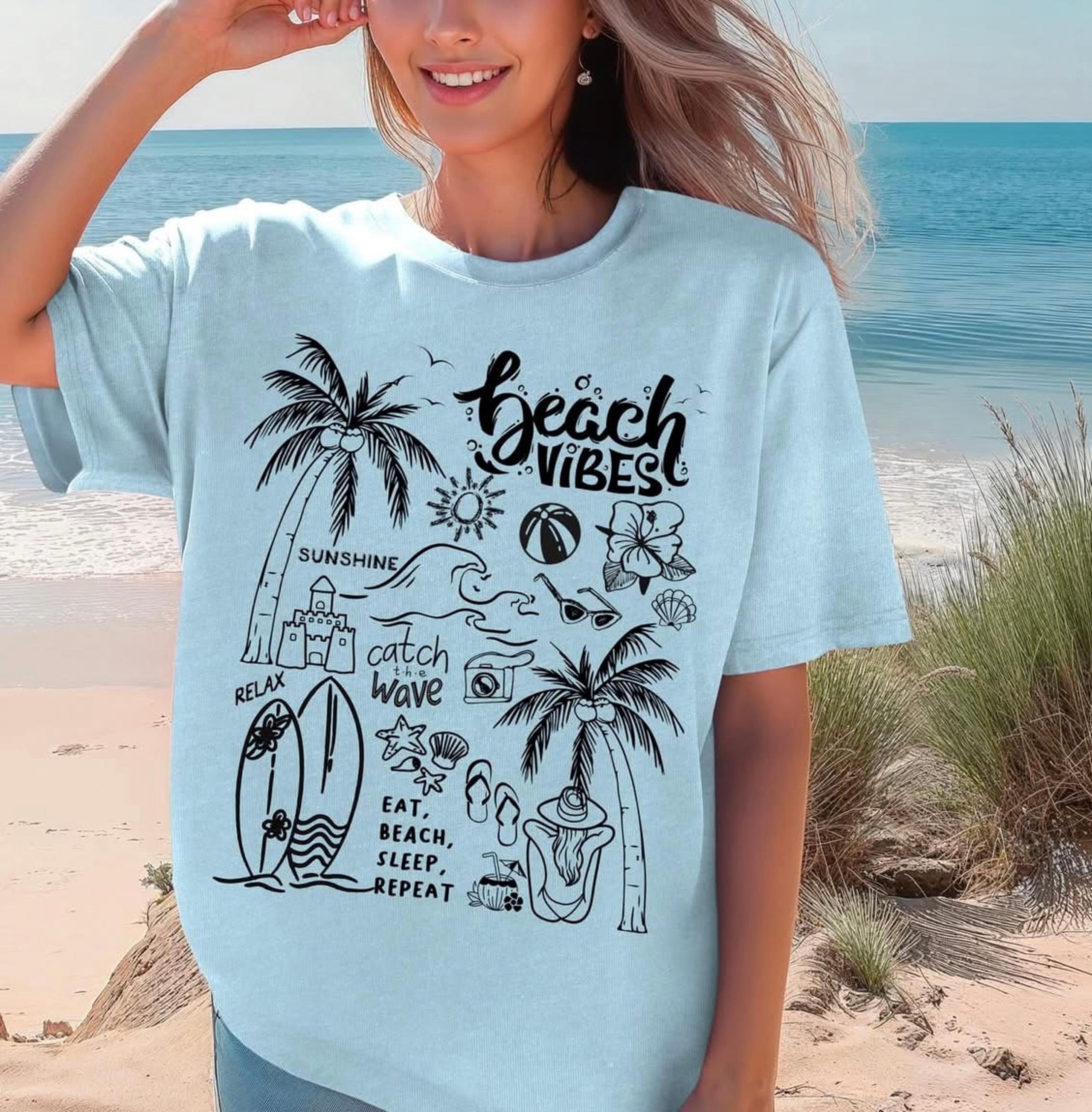 New summer shirt / beach shirt “beach vibes”