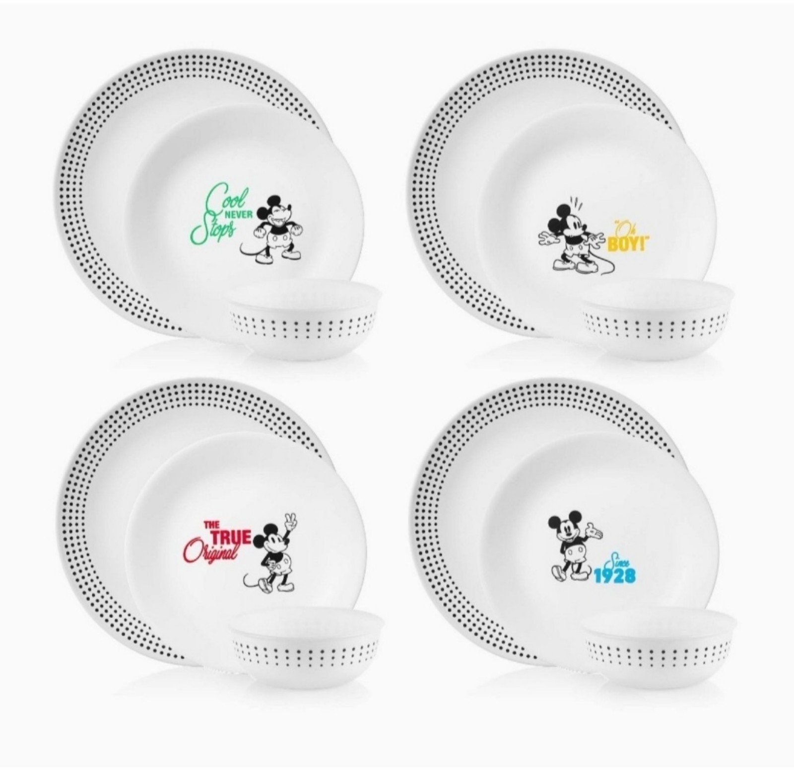 Corelle Disney Mickey Mouse Dinnerware Set 12 PC - detail