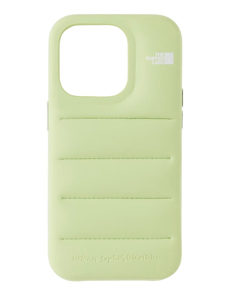 数々の賞を受賞 URBAN SOPHISTICATION Green 'The Puffer' iPhone 14 Pro Case iPhoneアクセサリー