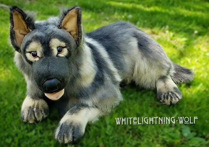 Long Hair German Shepherd modified E&J Classic Plush