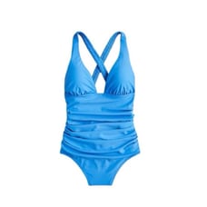 NWOT J Crew Scrunchie-Strap Plunge One Piece Swimsuit