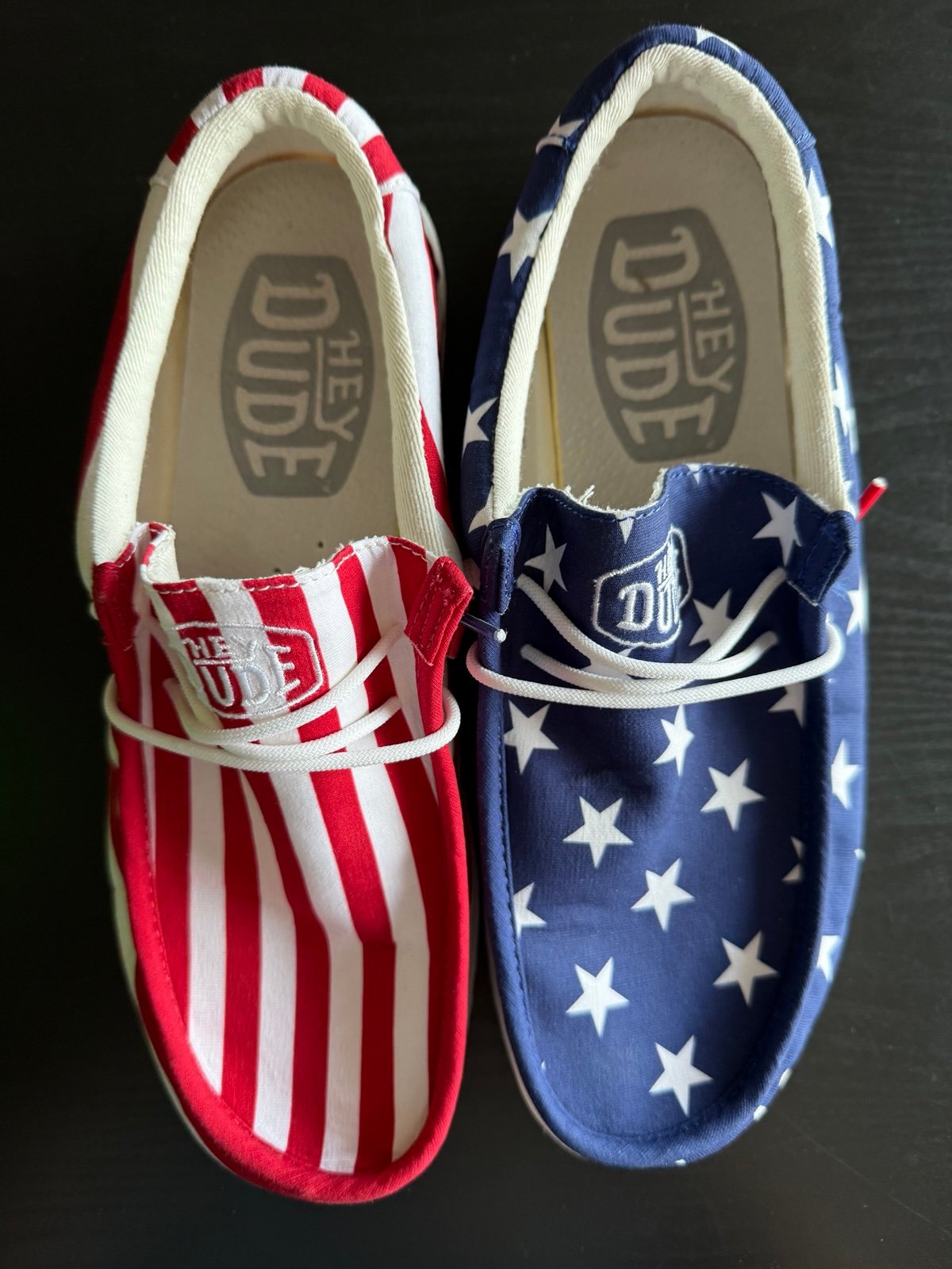 Hey Dude Men’s Size 10 American Flag Wally Shoes