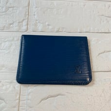 【Pre-owned】Louis Vuitton Epi Pass Case/Card Holder Blue
