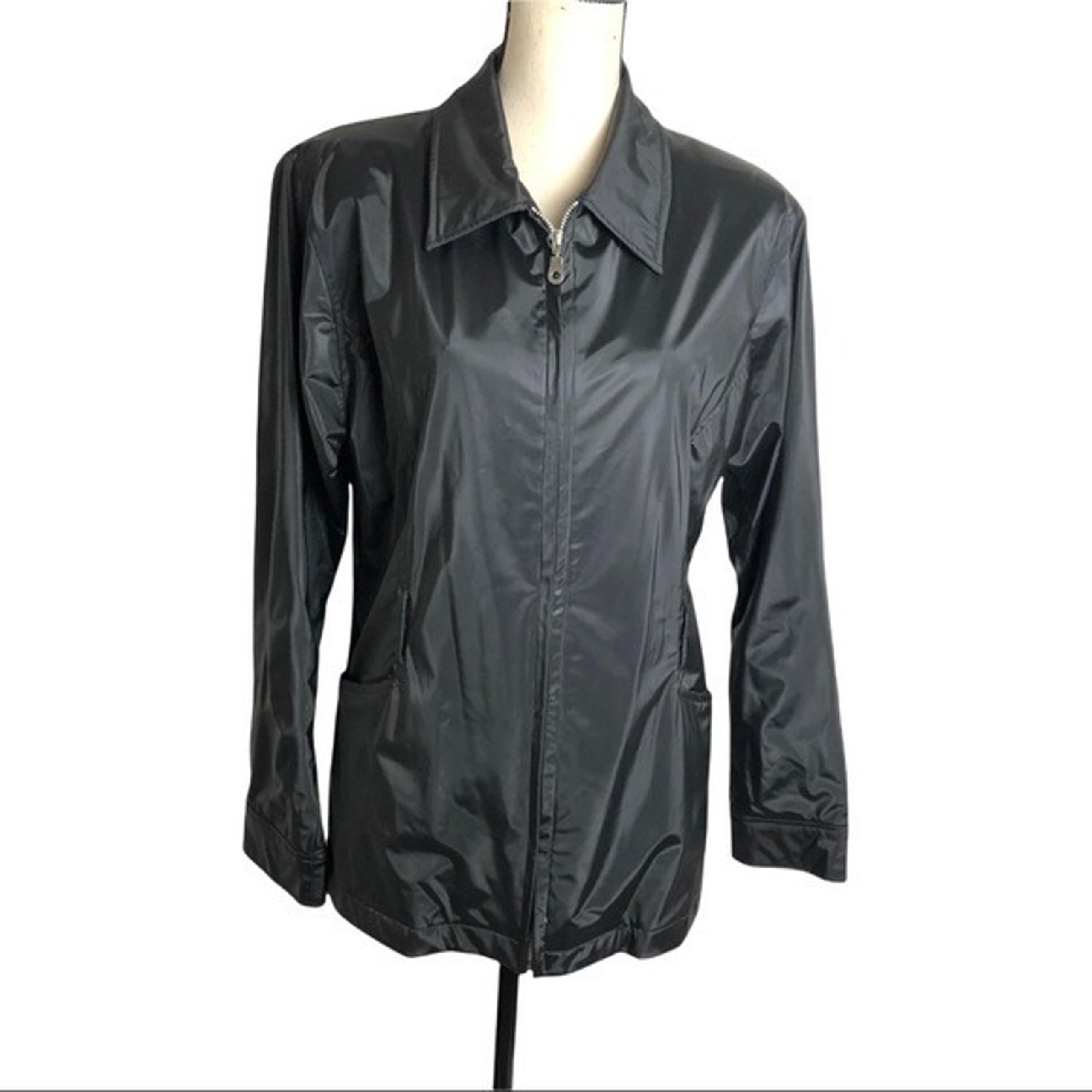 Vinatage 80's Highway Original Style Black Waterproof Windbreaker Jacket Size L