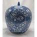 Blue & White Cherry Blossom Butterfly Chinoiserie Porcelain Melon Ginger Jar