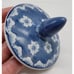 Blue & White Cherry Blossom Butterfly Chinoiserie Porcelain Melon Ginger Jar