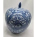 Blue & White Cherry Blossom Butterfly Chinoiserie Porcelain Melon Ginger Jar