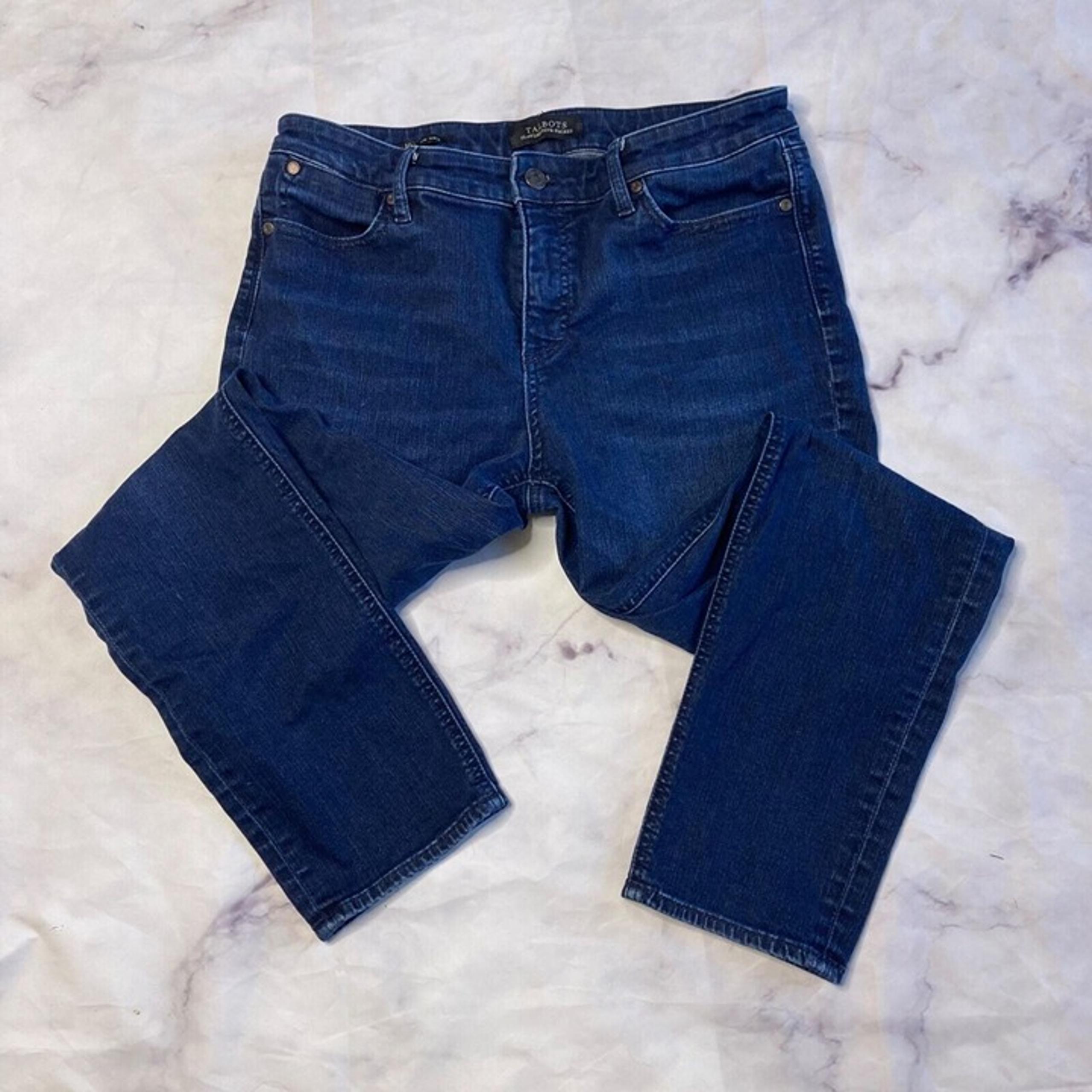 Talbots Slim Ankle Jeans Womens Size 10 Flawless Five Pocket Dark Wash