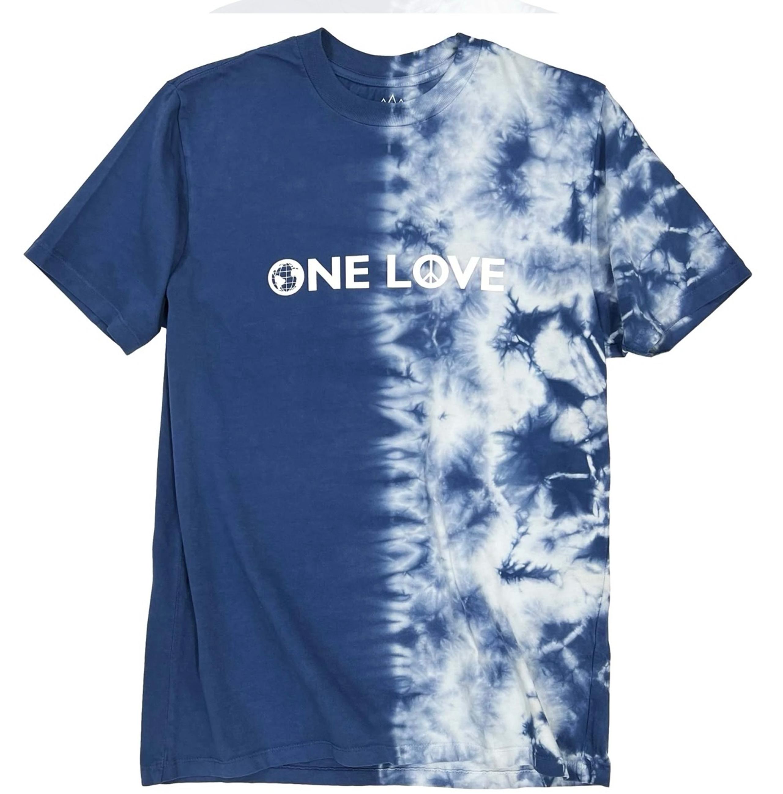ONE LOVE HIGH DENSITY PRINT HALF TIE-DYE TEE