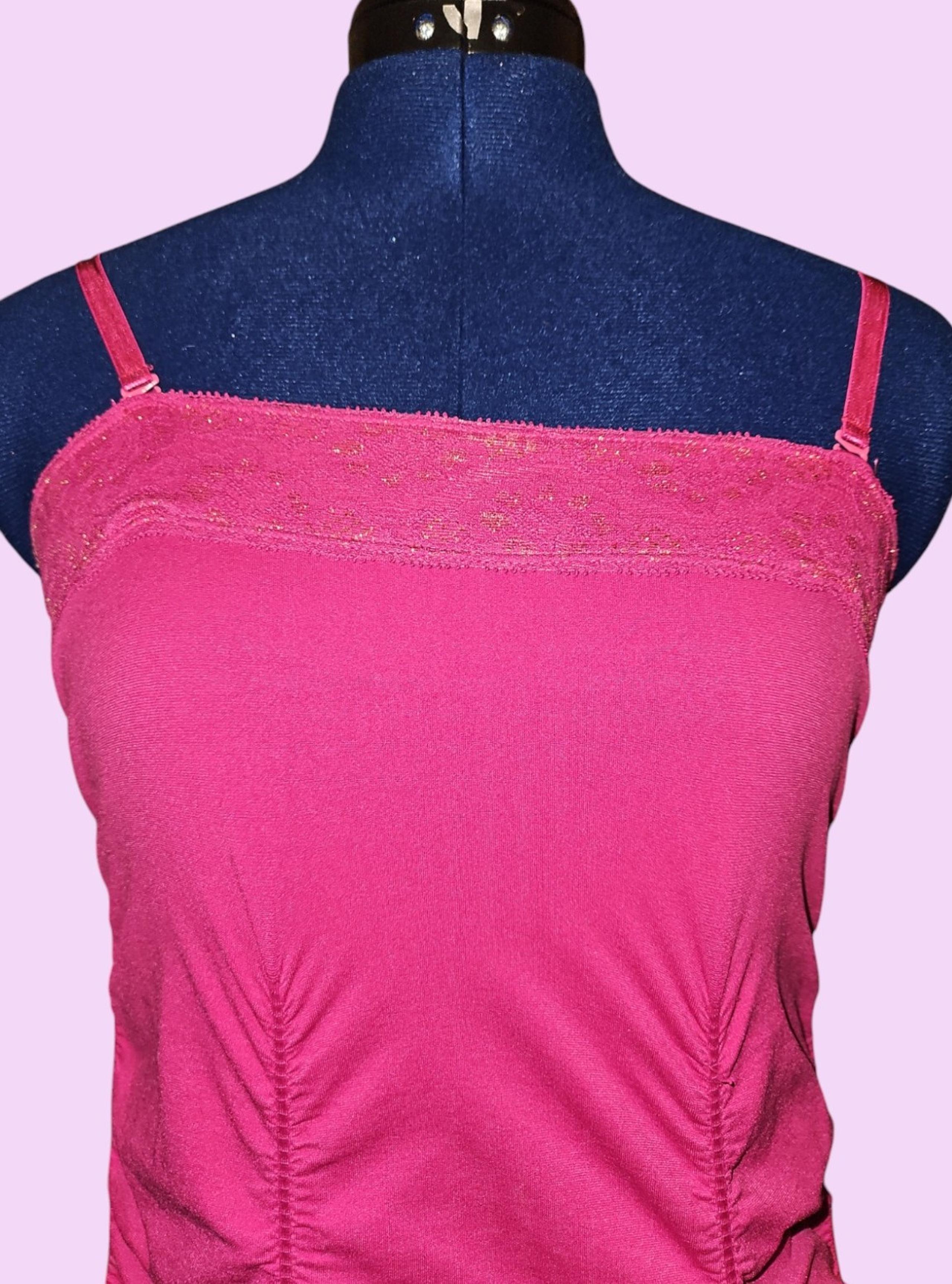 Y2K Vintage Guess Jeans Womens Hot Pink Bodycon mini dress