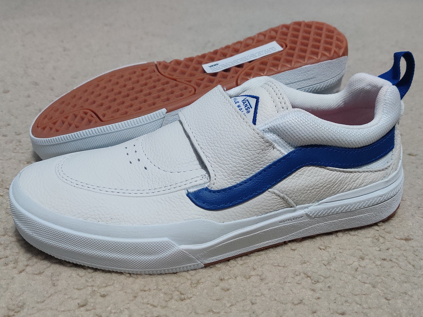 Vans Kyle 2 Skateboarding Low Top White Leather Shoes Men 6.5/Wmn 8 VN0A5JID86M