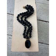 Antique Edwardian Era Black Jet Beaded Bracelet