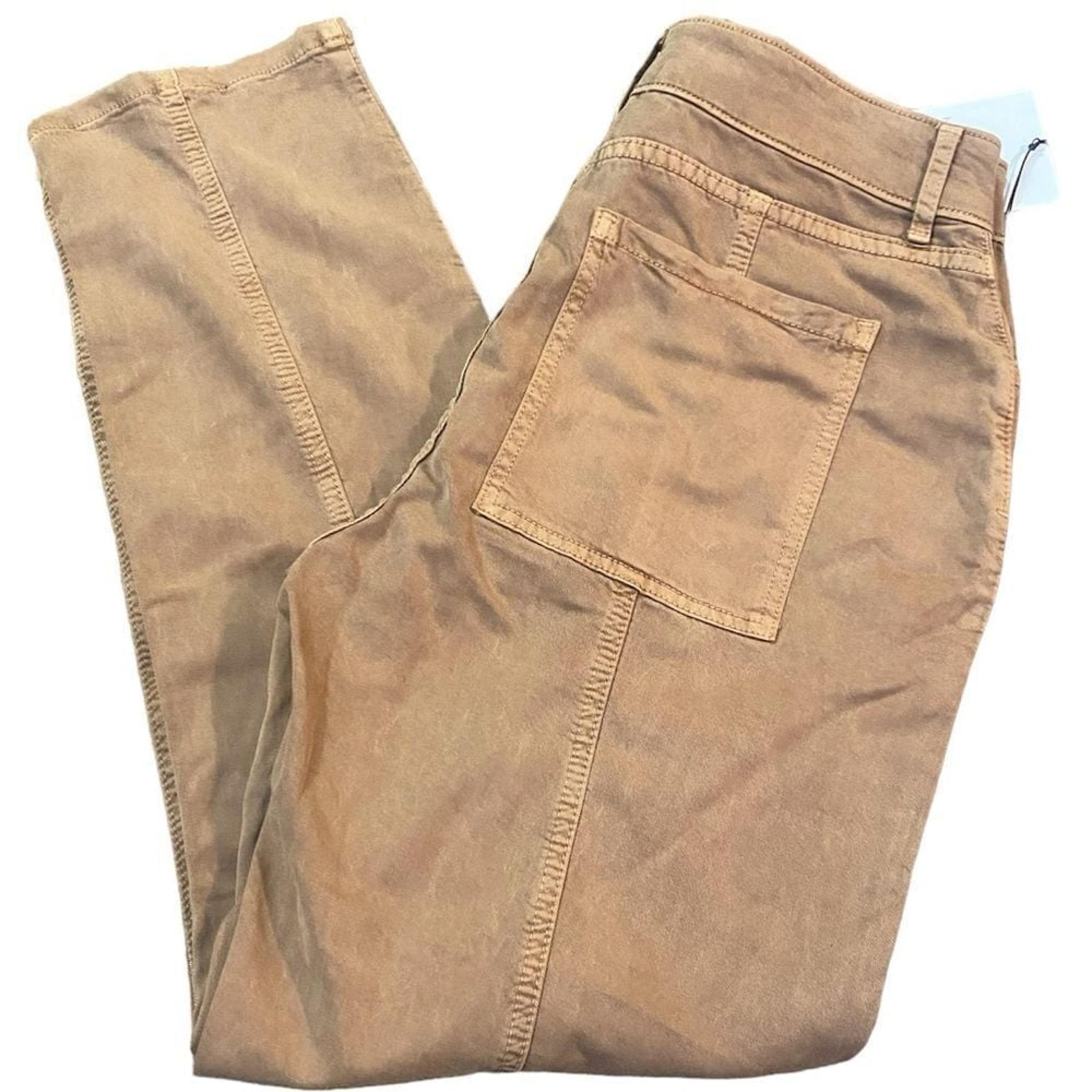 Bella Dahl Brown Women's High-Rise Taper Leg Lightweight Pant, New Partial Tags