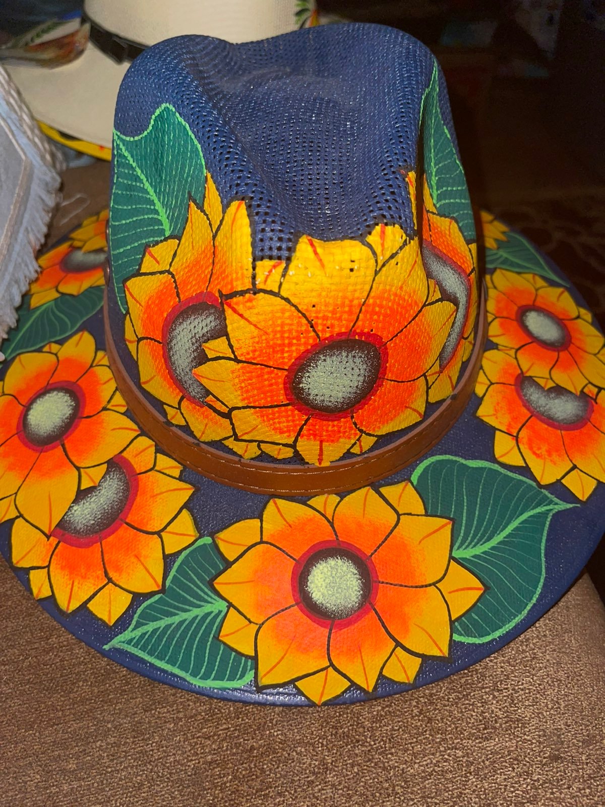 Hand painted fedora hat