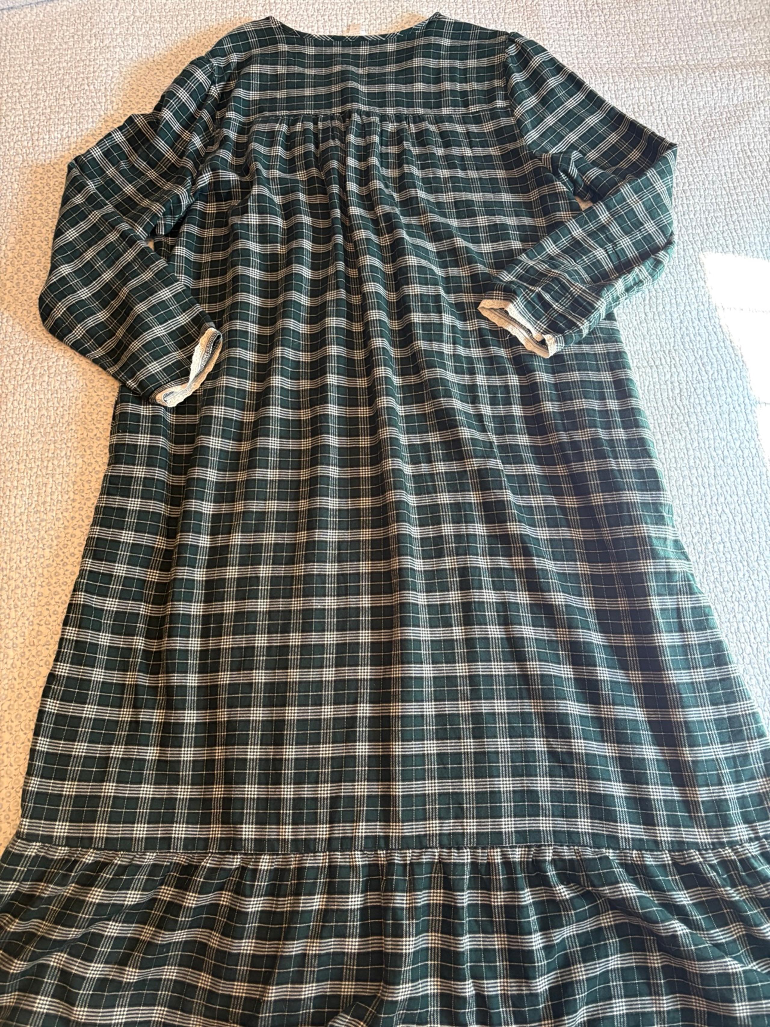 Women's Long-Sleeve Plaid Flannel Gown - Charter Club