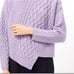 TOMORROWLAND Cable Asymmetric Pullover, Size S, Purple