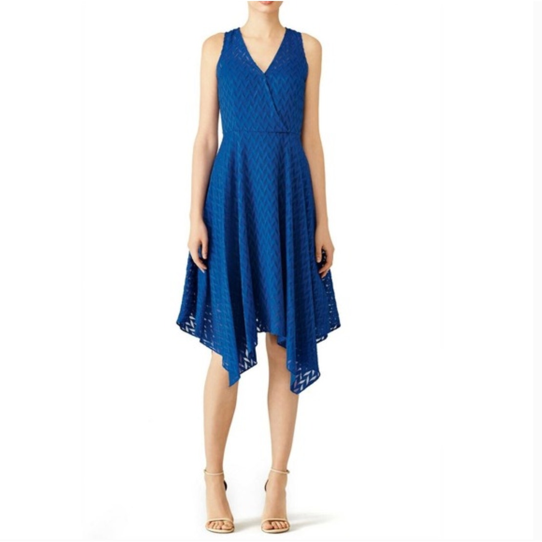 Shoshanna Emmy Dress 4 Surplice V-Neck Sleeveless Cobalt Blue Travel Resort