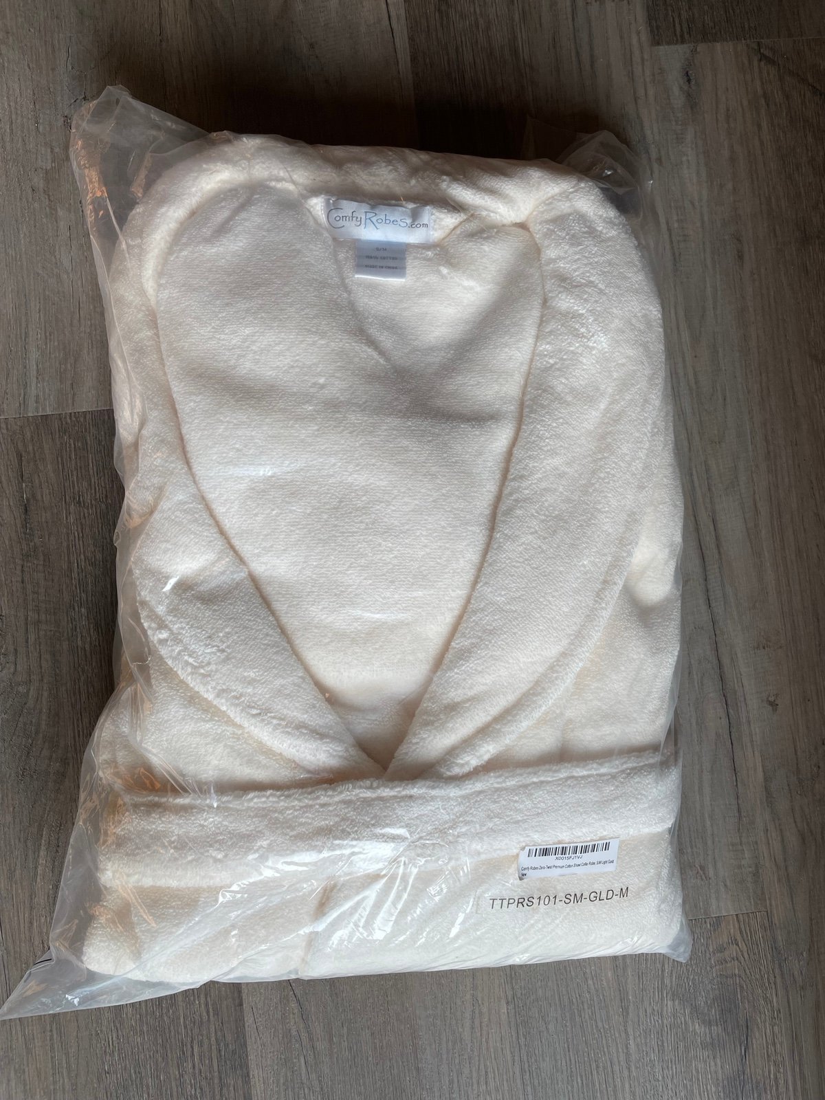 Terry cloth CREAM IVORY spa robe luxury robe long ankle length BRAND NEW size S