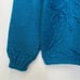 Vintage Peruvian Connection Turtleneck Sweater Size Small Turquoise Embroidered