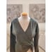 Rachel Roy Twist Front V-neck Sweater Sz Med