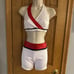THE LINE UP Pro Cheer Dance NFL NBA NFL Falcons Red White Audition Costume Set S