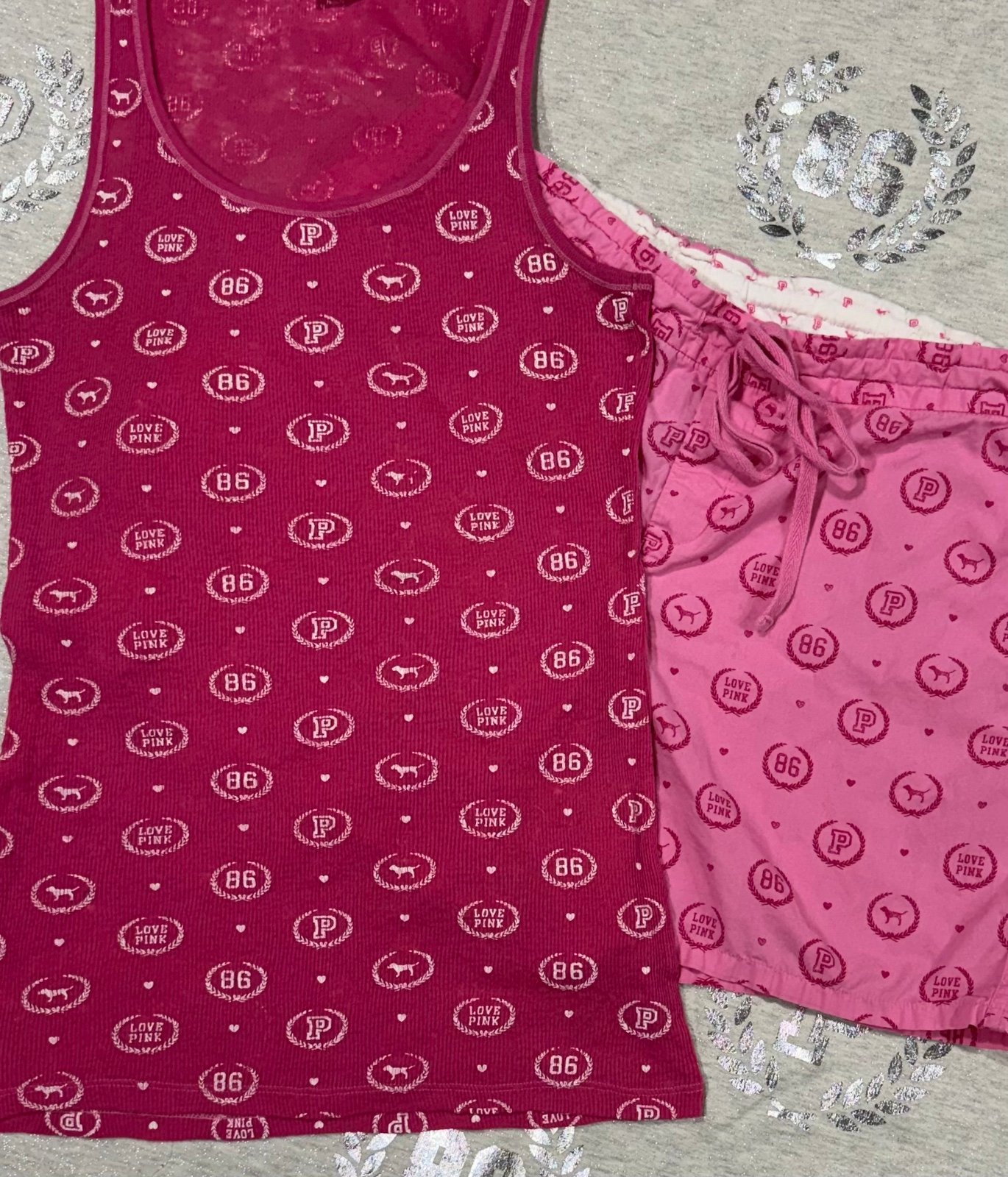Victoria’s Secret PINK Vintage Monogram Set M