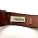 Fossil Brown Leather Mens Belt 36 Nickel Buckle Classic Traditional Work School