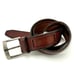 Fossil Brown Leather Mens Belt 36 Nickel Buckle Classic Traditional Work School