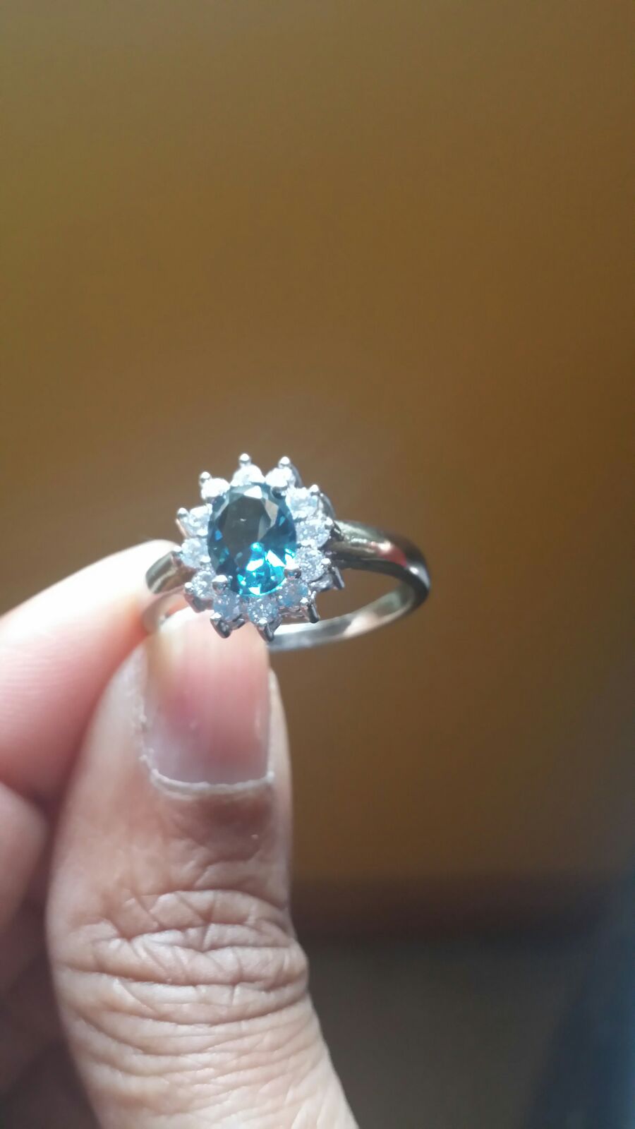 London Blue topaz vintage ring size 9.25