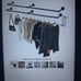 Industrial pipe clothing rack w/anchors
