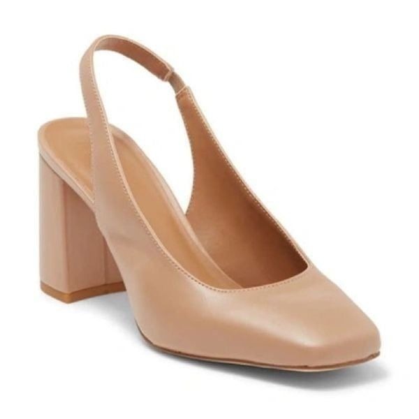 Nordstrom Rack Kinley Block Heel Pump In Tan Size 12 Excellent Condition