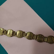 Bracelet rare Art Deco paris brass souvenir panel links notre dame eiffel towe