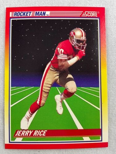 1990 Score Jerry Rice #556 Football Card San Francisco 49ers Rocket Man
