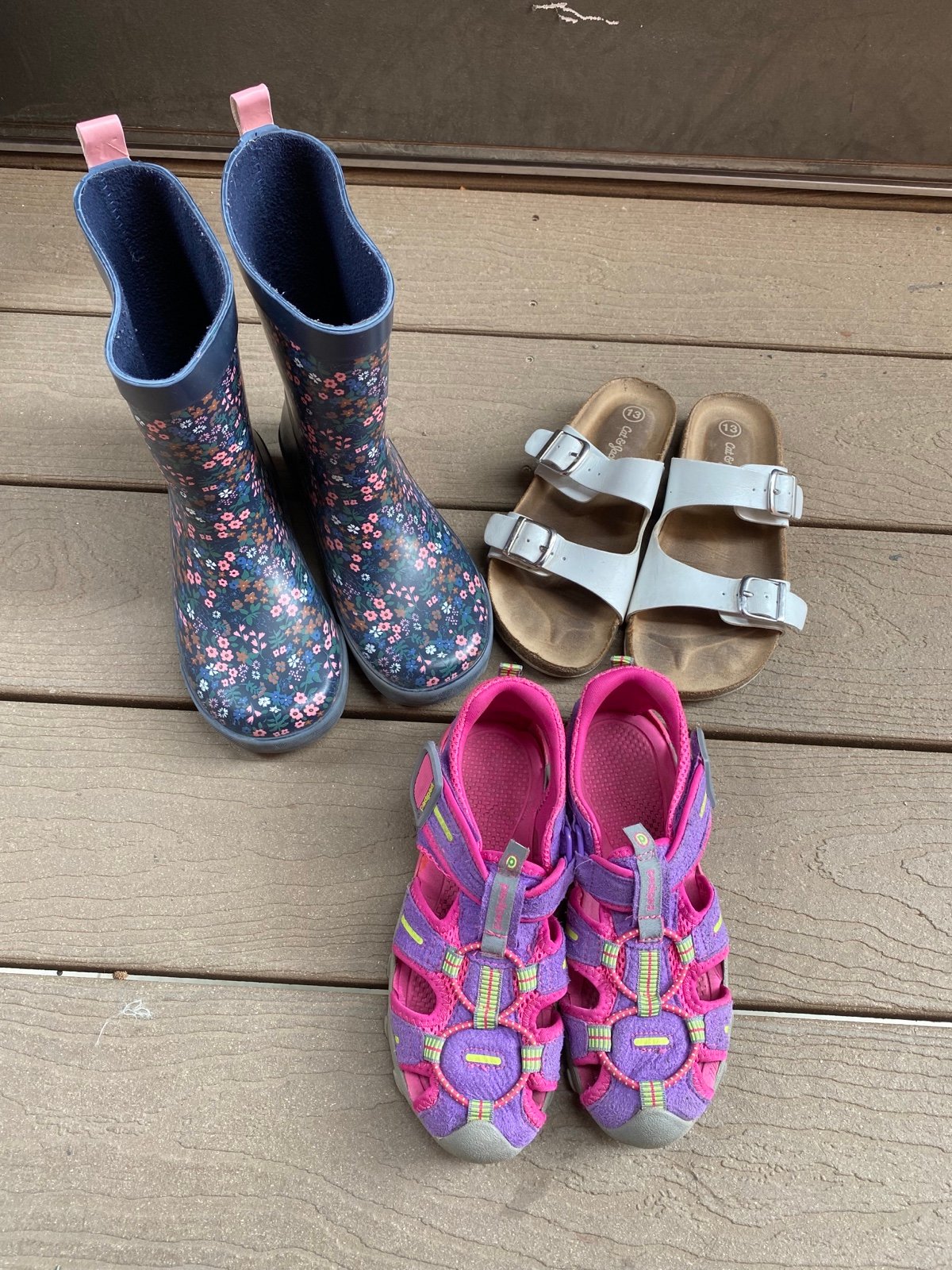 Girls water shoes / sandals /boots bundle Size 13