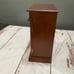 VINTAGE WOOD JEWELRY BOX WITH ETCHED GLASS DOOR
