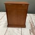 VINTAGE WOOD JEWELRY BOX WITH ETCHED GLASS DOOR