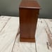VINTAGE WOOD JEWELRY BOX WITH ETCHED GLASS DOOR