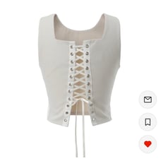BNWT Threetimes korea corset top tie up