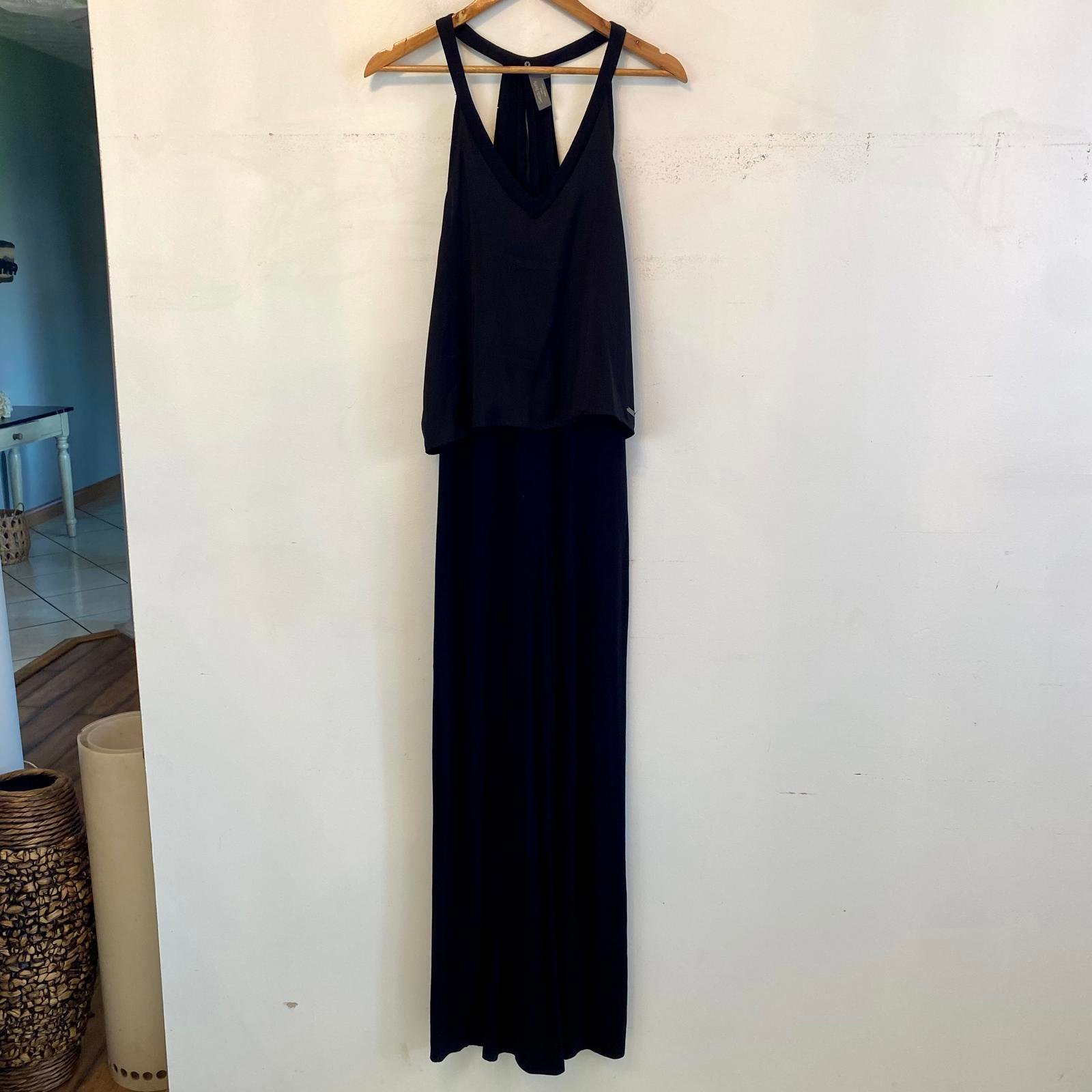SWEATY BETTY black draped athletic jumpsuit