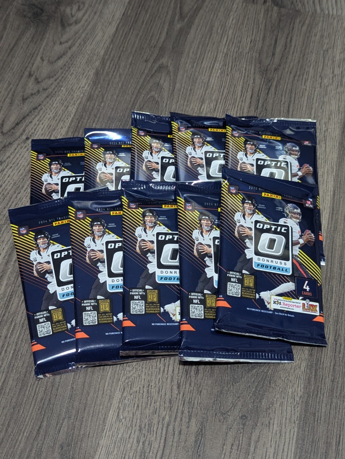 10x 2024 Panini Donruss Optic Football Box Packs (Purple Shock). New