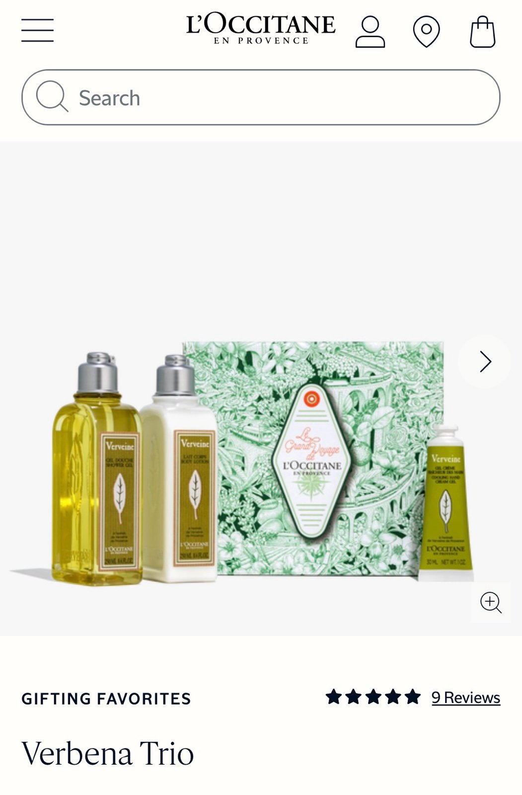 New in packaging L’Occitane Verbena set