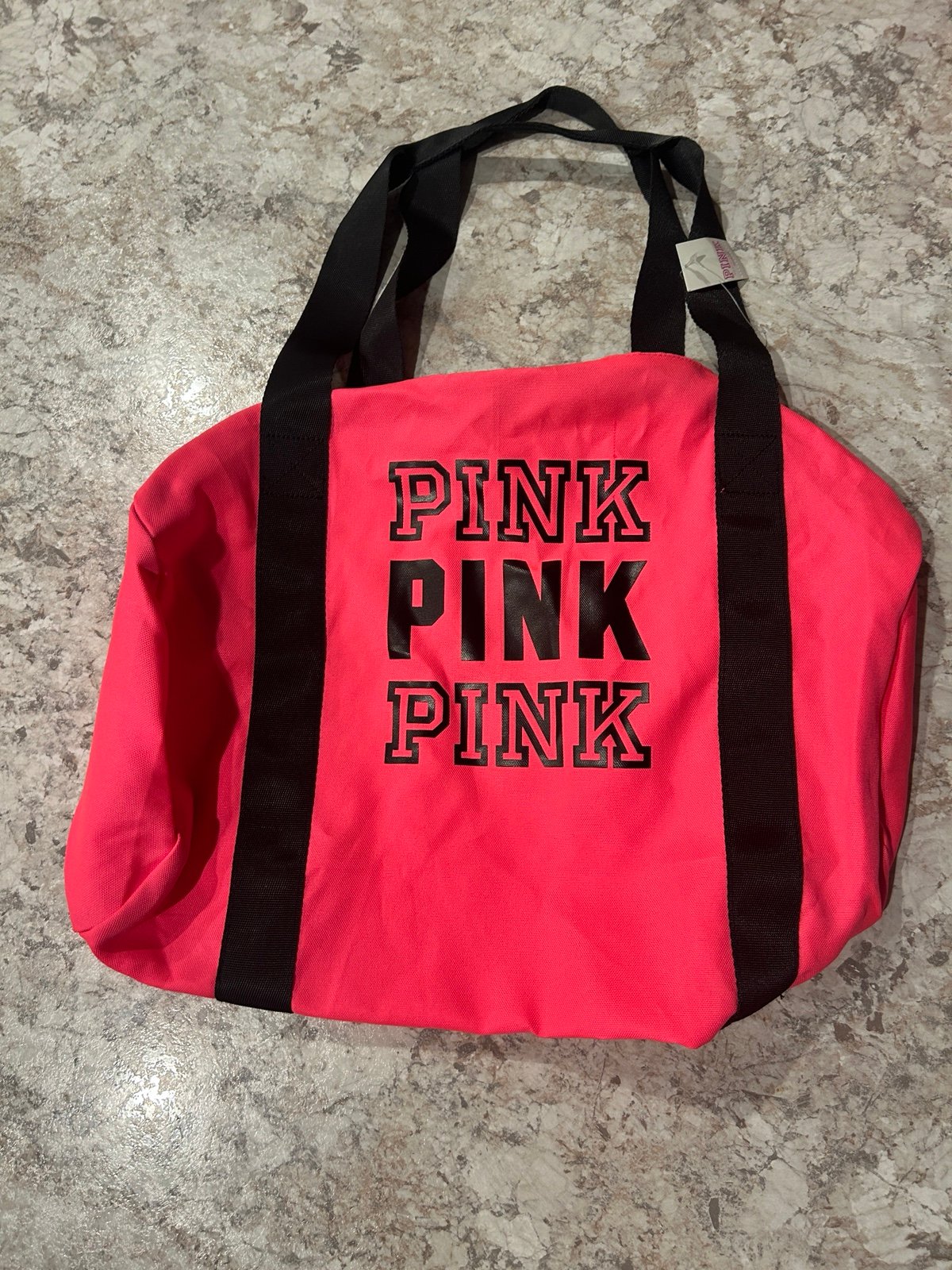Victoria's Secret PINK Gym Bag Duffle Purse Tote Handbag Shopper Hot Pink NWT