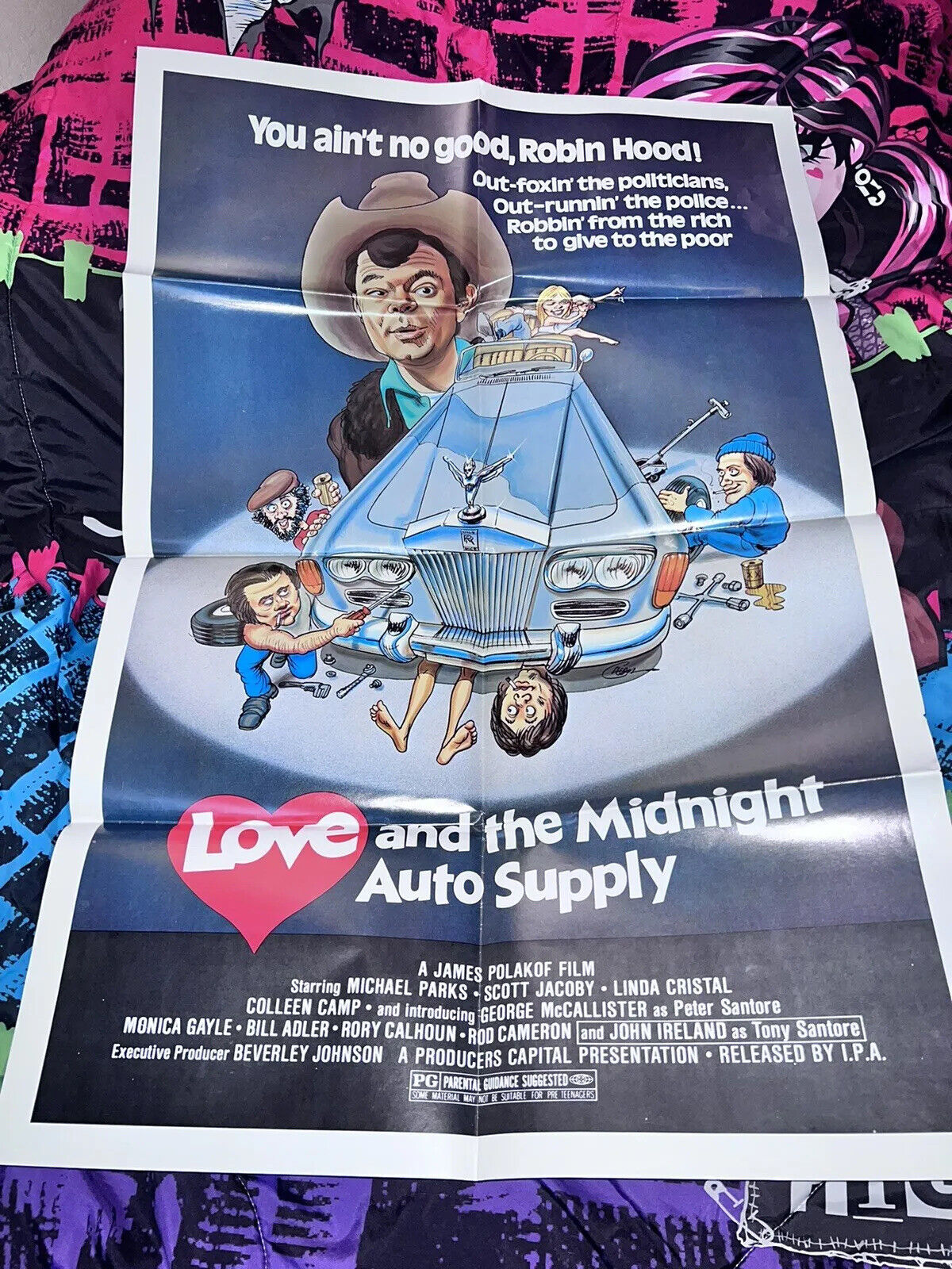 M Love And The Midnight Auto Supply Comedy Theatrical Movie Poster 1977 Folded