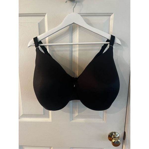 Cacique Black Lightly Lined Full Coverage Underwire Bra sz 44H